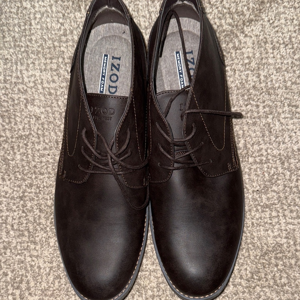Izod Men's Dark Brown Oxfords